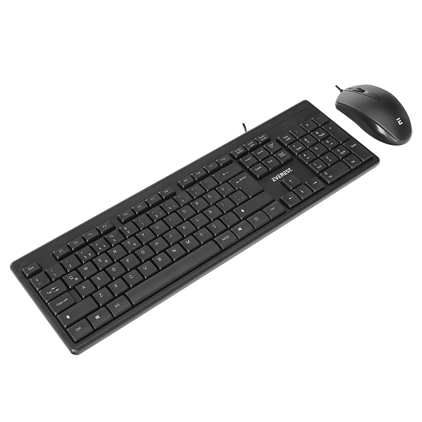 Everest KM-515 Black USB Combo Q Standard Keyboard + Mouse Set