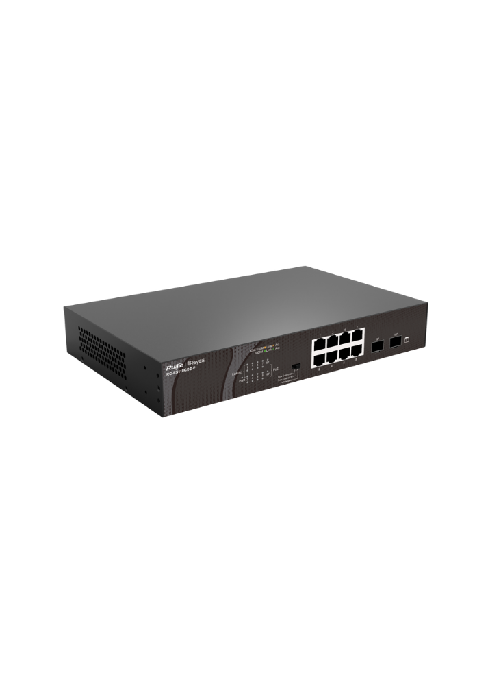 Ruijie Reyee RG-ES110GDS-P 10 Port 10/100/1000 Mbps Gigabit PoE Switch