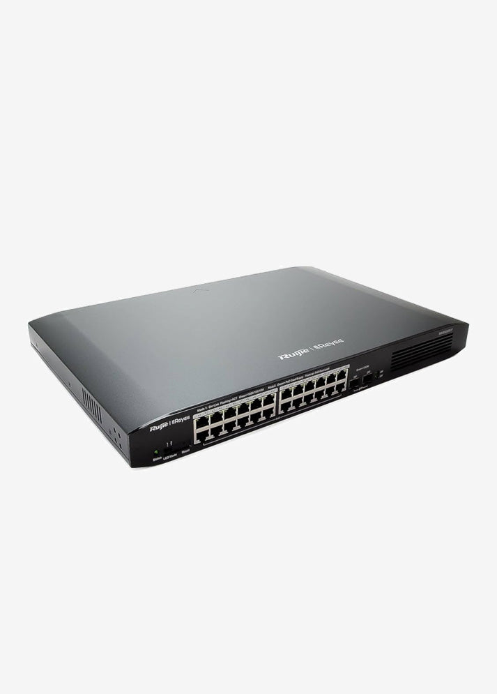 Reyee RG-ES226GC-P 26 Portlu, 10/100/1000 Gigabit, Yönetilebilir Switch, 2 SFP, 24 Port PoE+ (370W)