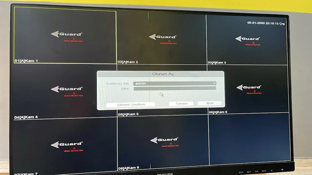 VGuard Kayıt Cihazı Şifre Sıfırlama Rehberi