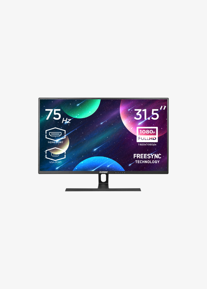 Everest M-835 31.5 75Hz 5ms(GtoG) BOE IPS Freesync+HDR(FW) Full HD Siyah Flat PC Led Monitör