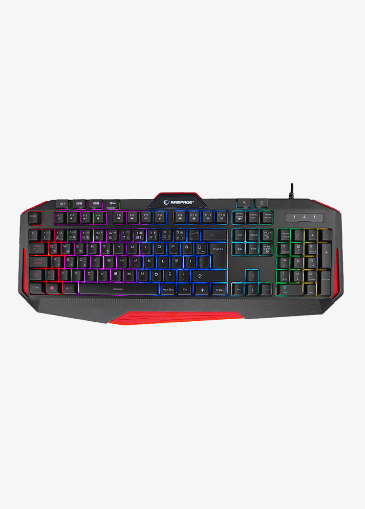 Rampage KB-RX7 ALPOR PRO Siyah USB RGB Aydınlatmalı Q Gaming Oyuncu Klavyesi