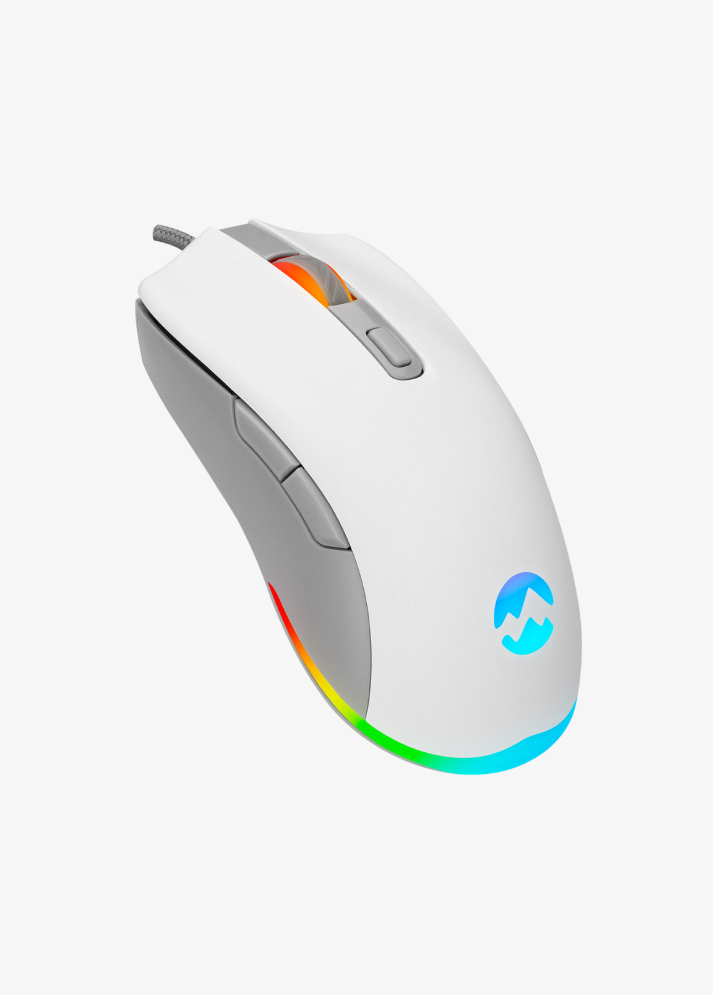 Everest SGM-L1 LUMOS Beyaz/Gri 6400dpi RGB Ledli Makrolu Gaming Oyuncu Mouse