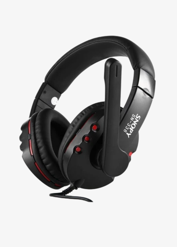Snopy SN-338 Siyah/kırmızı Mikrofonlu Kulaklık